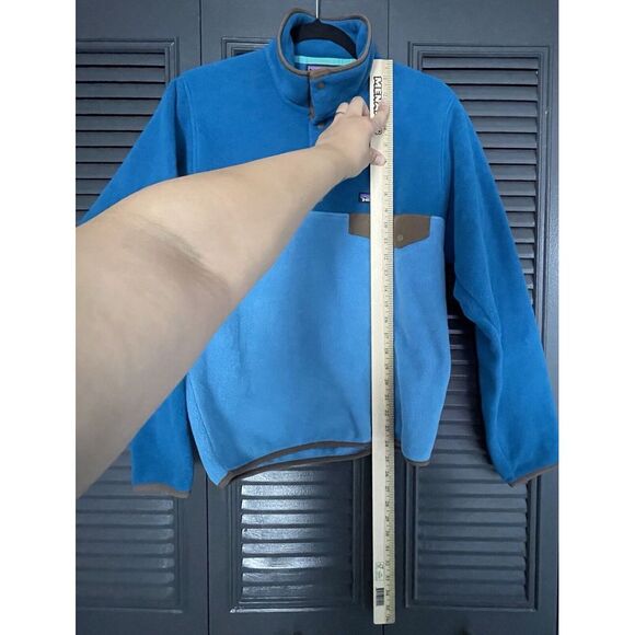 Patagonia Synchilla Snap-T Pullover Fleece Fall Jacket Blue Colorblock XXS - Picture 8 of 10